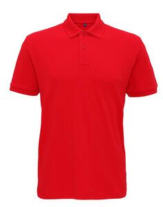 ASQUITH AND FOX AQ005 - MENS SUPER SMOOTH KNIT POLO Cherry red