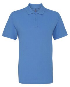 ASQUITH AND FOX AQ010 - MENS CLASSIC FIT COTTON POLO Cornflower