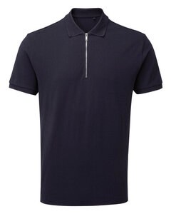 ASQUITH AND FOX AQ013 - MENS ZIP POLO Navy