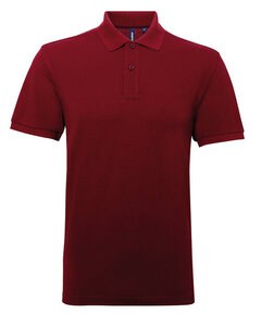ASQUITH AND FOX AQ015 - MENS POLYCOTTON BLEND POLO Burgundy