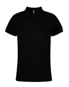 ASQUITH AND FOX AQ020 - LADIES CLASSIC FIT COTTON POLO SHIRT Black