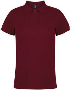 ASQUITH AND FOX AQ020 - LADIES CLASSIC FIT COTTON POLO SHIRT Burgundy