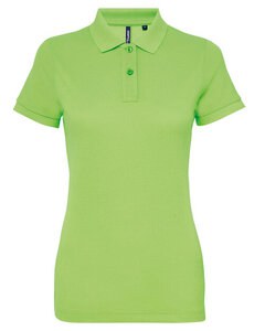 ASQUITH AND FOX AQ025 - LADIES POLYCOTTON BLEND POLO Neon Green