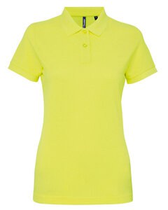 ASQUITH AND FOX AQ025 - LADIES POLYCOTTON BLEND POLO Neon Yellow