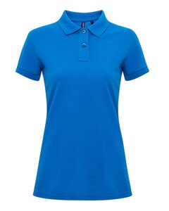 ASQUITH AND FOX AQ025 - LADIES POLYCOTTON BLEND POLO Sapphire Blue
