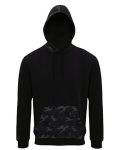 ASQUITH AND FOX AQ047 - MENS CAMO TRIMMED HOODIE