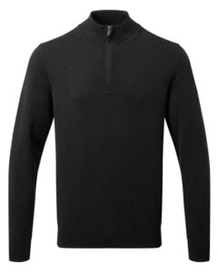 ASQUITH AND FOX AQ048 - MENS COTTON BLEND 1/4 ZIP SWEATER
