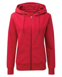 ASQUITH AND FOX AQ081 - LADIES ORGANIC HOODIE Cherry red