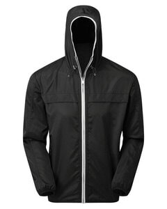 ASQUITH AND FOX AQ201 - MENS LIGHTWEIGHT SHELL JACKET Black/White