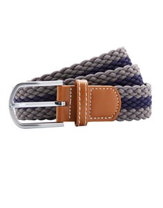 ASQUITH AND FOX AQ901 - TWO COLOUR STRIPE BRAID STRETCH BELT Navy/Kelly