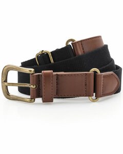 ASQUITH AND FOX AQ902 - FAUX LEATHER AND CANVAS BELT Black