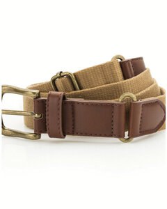 ASQUITH AND FOX AQ902 - FAUX LEATHER AND CANVAS BELT Camel