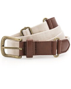 ASQUITH AND FOX AQ902 - FAUX LEATHER AND CANVAS BELT Natural