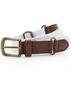 ASQUITH AND FOX AQ902 - FAUX LEATHER AND CANVAS BELT White