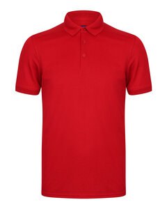 HENBURY H460 - MENS STRETCH POLO WICK FINISH Red