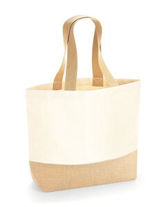 WESTFORD MILL W451 - JUTE BASE CANVAS TOTE Natural