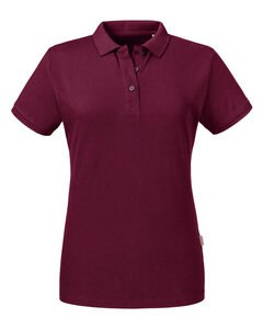 RUSSELL R-508F-0 - LADIES PURE ORGANIC POLO Burgundy
