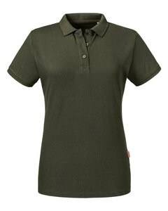 RUSSELL R-508F-0 - LADIES PURE ORGANIC POLO Dark Olive