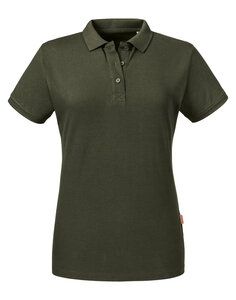 RUSSELL R-508F-0 - LADIES PURE ORGANIC POLO Dark Olive