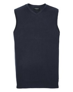 RUSSELL R716M - V-NECK SLEEVELESS PULLOVER French Navy