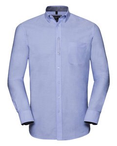 RUSSELL R-920M-0 - LONG SLEEVE TAILORED WASHED OXFORD SHIRT Oxford Blue/Oxford Navy