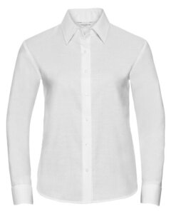 RUSSELL R932F - LADIES LONG SLEEVE TAILORED OXFORD SHIRT White