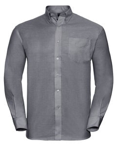 RUSSELL R932M - MENS LONG SLEEVE OXFORD SHIRT Silver
