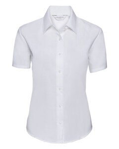 RUSSELL R933F - LADIES SHORT SLEEVE TAILORED OXFORD SHIRT White