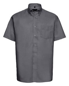 RUSSELL R933M - MENS SHORT SLEEVE OXFORD SHIRT Silver