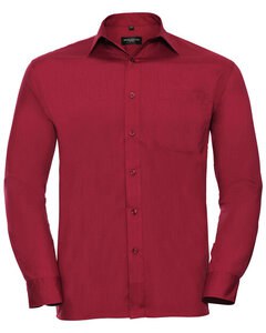 RUSSELL R934M - MENS LONG SLEEVE POLYCOTTON POPLIN SHIRT