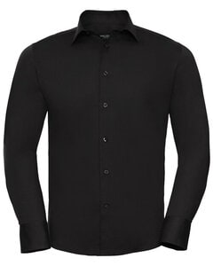 RUSSELL R946M - MENS LONG SLEEVE FITTED STRETCH SHIRT Black