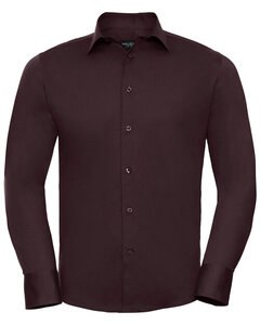 RUSSELL R946M - MENS LONG SLEEVE FITTED STRETCH SHIRT Port