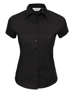 RUSSELL R947F - LADIES SHORT SLEEVE FITTED SHIRT Black