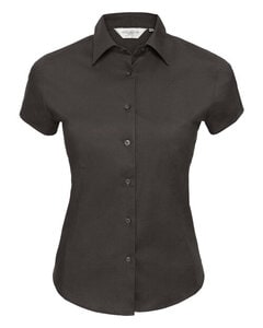 RUSSELL R947F - LADIES SHORT SLEEVE FITTED SHIRT Chocolate