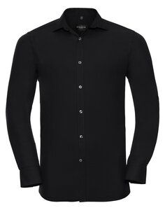 RUSSELL R960M - MENS LONG SLEEVE ULTIMATE STRETCH SHIRT Black