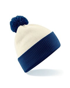 BEECHFIELD B451 - SNOWSTAR TWO-TONE BEANIE Off White / French Navy
