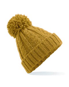 BEECHFIELD B480 - CABLE KNIT MELANGE BEANIE Mustard