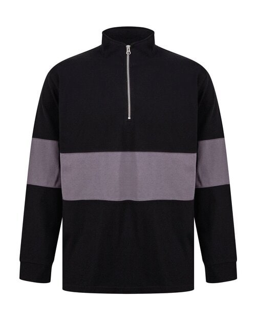 FRONT ROW FR006 - PANELLED 1/4 ZIP