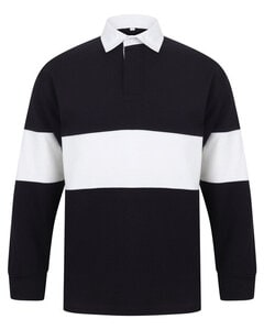FRONT ROW FR007 - PANELLED RUGBY SHIRT Navy/White