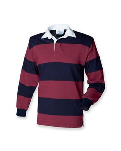 FRONT ROW FR008 - SEWN STRIPE LONG SLEEVE RUGBY SHIRT