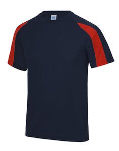 JUST COOL BY AWDIS JC003J - KIDS CONTRAST COOL T French Navy/Fire Red