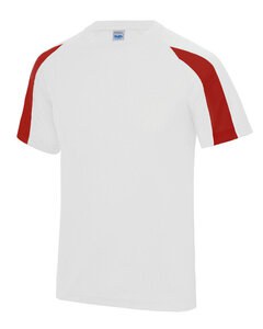 JUST COOL BY AWDIS JC003 - CONTRAST COOL T Arctic White / Fire Red
