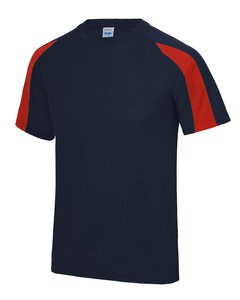 JUST COOL BY AWDIS JC003 - CONTRAST COOL T French Navy/Fire Red