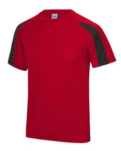 JUST COOL BY AWDIS JC003 - CONTRAST COOL T Fire red/Jet Black