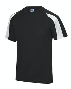 JUST COOL BY AWDIS JC003 - CONTRAST COOL T Jet Black / Arctic White