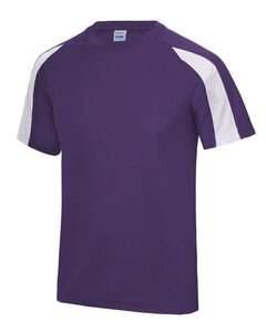 JUST COOL BY AWDIS JC003 - CONTRAST COOL T Purple / Arctic White