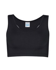 JUST COOL BY AWDIS JC017 - WOMENS COOL SPORTS CROP TOP Jet Black