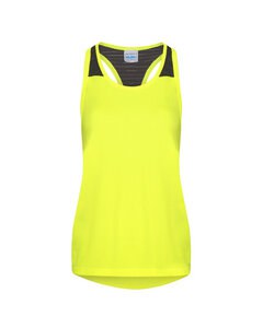 JUST COOL BY AWDIS JC027 - WOMENS COOL SMOOTH WORKOUT VEST Electric Yellow/ Jet Black