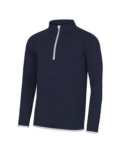 JUST COOL BY AWDIS JC031 - COOL 1/2 ZIP SWEAT French Navy / Arctic White