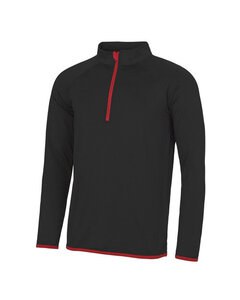 JUST COOL BY AWDIS JC031 - COOL 1/2 ZIP SWEAT Jet Black/Fire Red